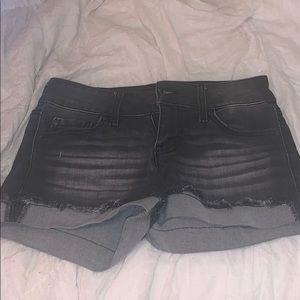 black jean shorts • celebrity pink